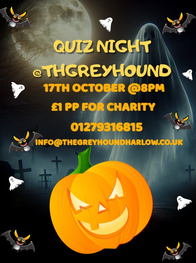 Black Maximalist Spooky Trivia Quiz Night A2 - Made with PosterMyWall